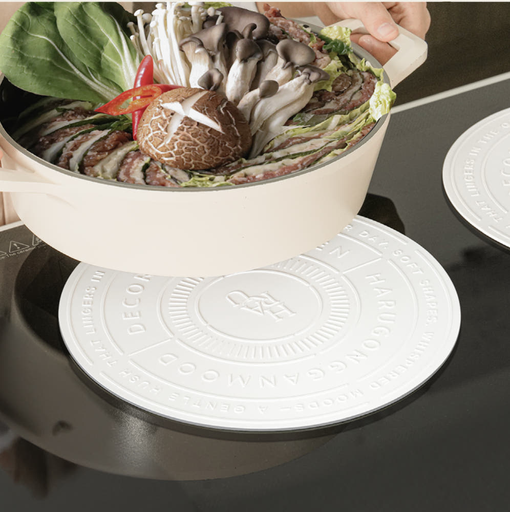 하루의공간 인덕션 보호 실리콘 매트 화이트 20cm 판매자 제공 대표 이미지